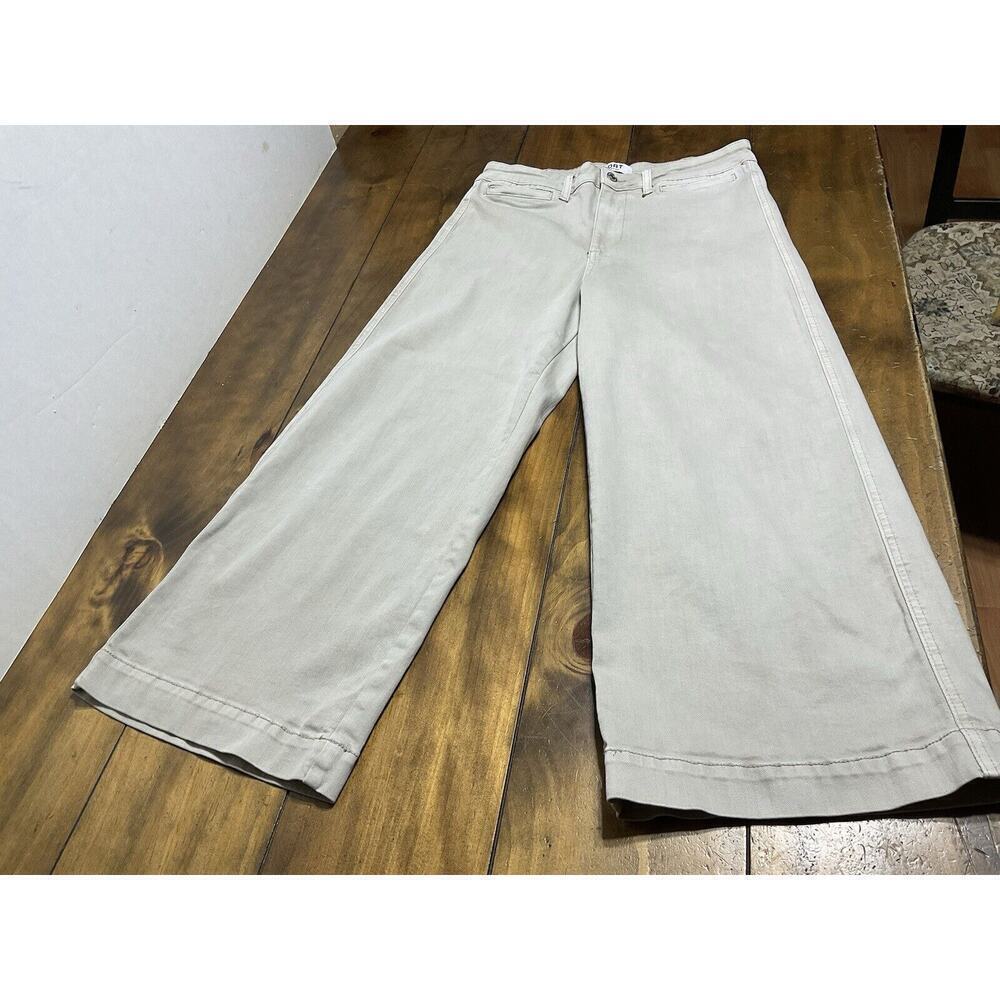 Oat New York Jeans Women’s Size 10/30 Beige High Rise Wide Leg Full Length